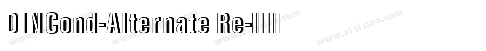 DINCond-Alternate Re字体转换
